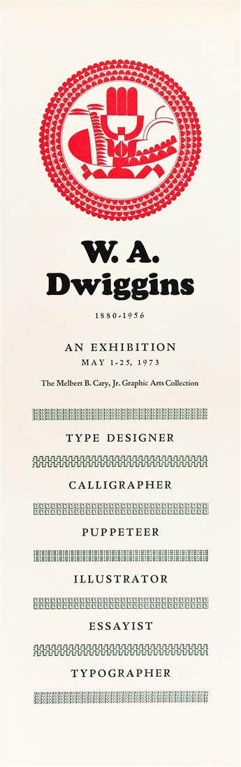 DAPRÈS WILLIAM ADDISON DWIGGINS (1880-1956).  [EXHIBITIONS & ACCOLADES / POSTHUMOUS]. Group of approximately 19 items. 1950s-1990s. Si